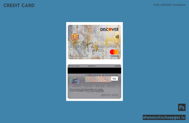 USA Discover Bank Mastercard Beispielvorschau